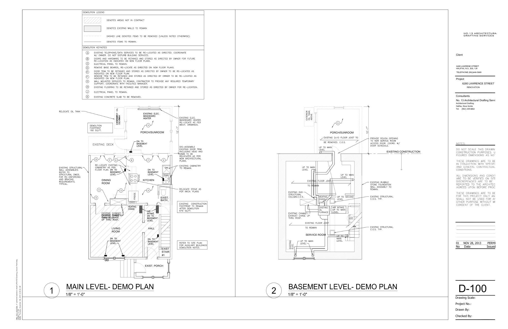 LAWERENCE STREET PROJECT-DEMO PLANS