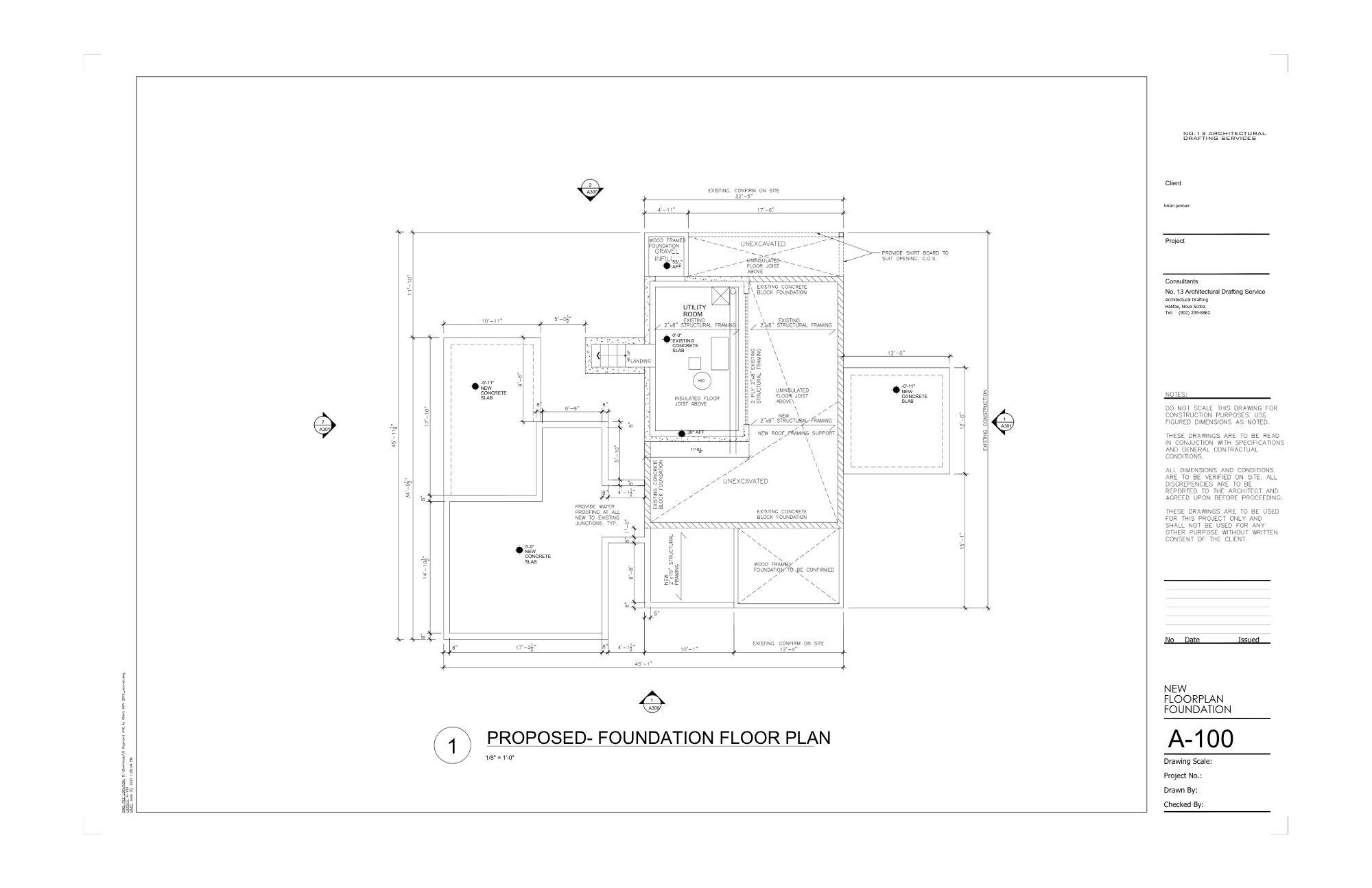 RAYMOND AVE PROJECT-NEW FOUNDATION PLAN